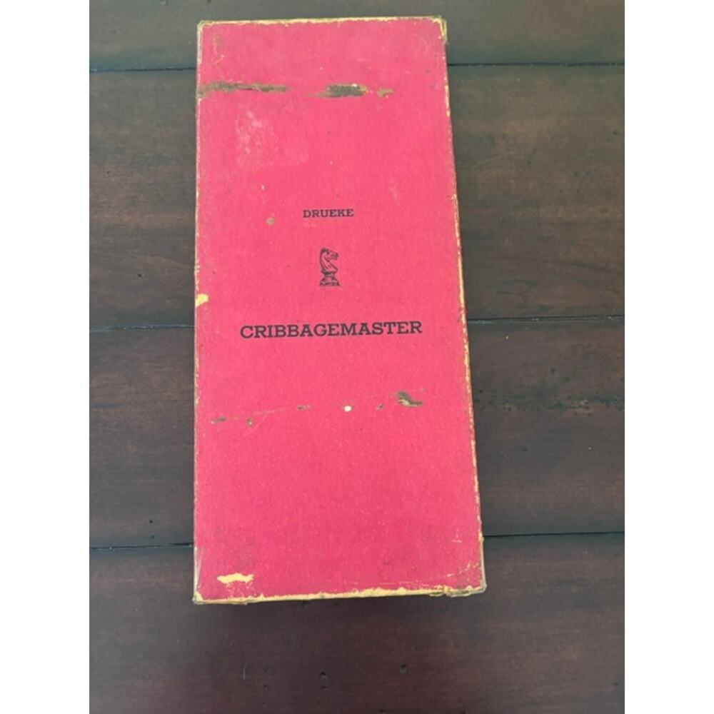 Vintage Druke CribbageMaster Cribbage Board 1950 Grand Rapids MI w/ Box